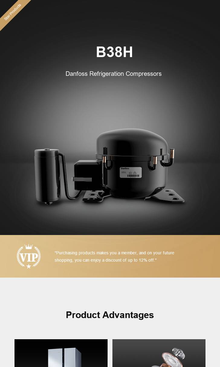 Danfoss Compressor B38H, technical parameters pdf, structure diagram